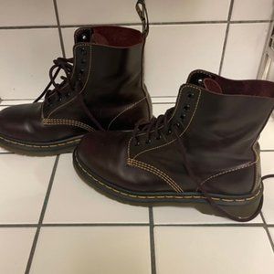 Dark brown Doc Marten boots
